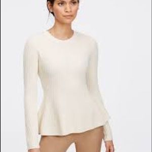 Ann Taylor winter white cream wool sweater